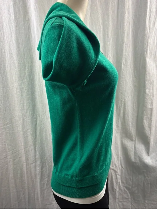 Kate Spade Sweater Embellished Brooch Wool Green M - Picture 5 of 8